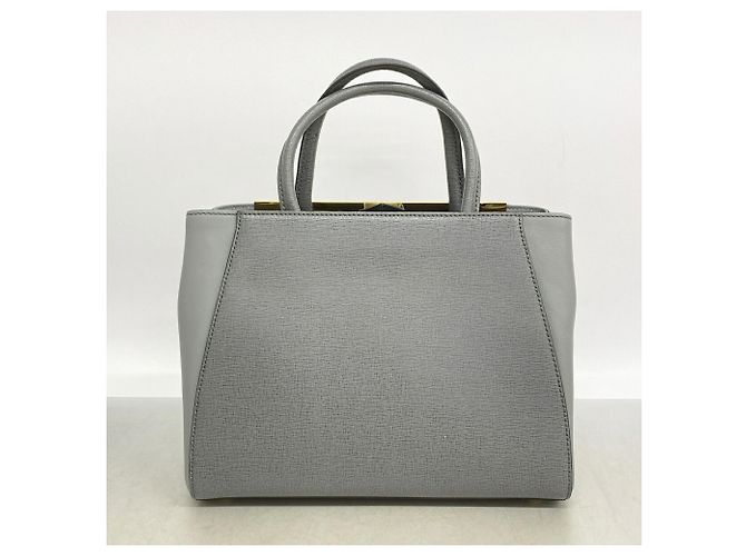 Borsa a mano Fendi in pelle grigia - vista 11