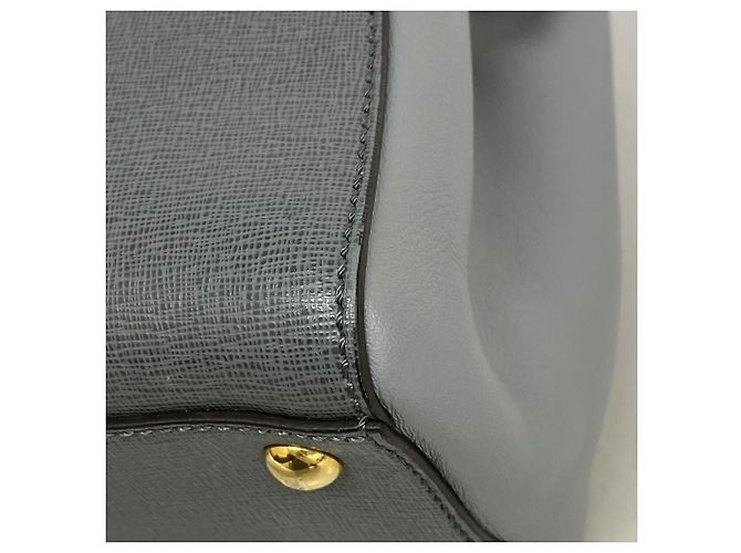 Borsa a mano Fendi in pelle grigia - vista 6