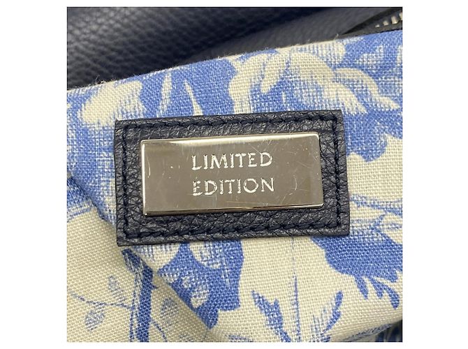 Borsa Gucci Bamboo in pelle blu navy - vista 5