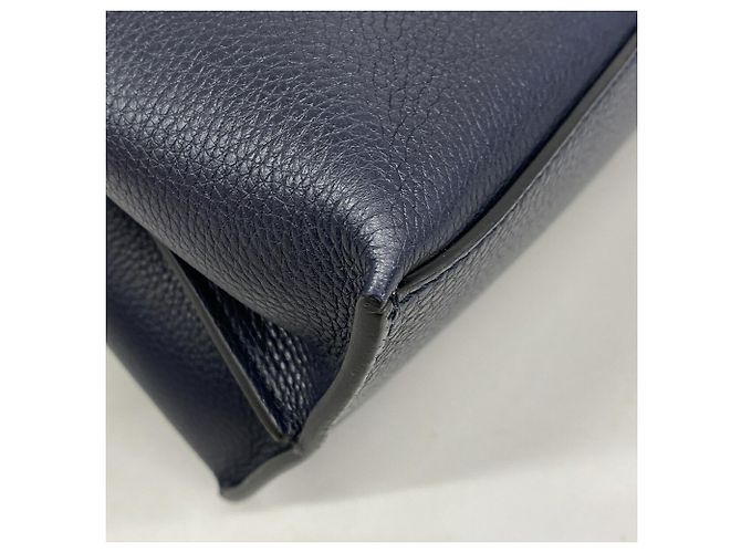 Borsa Gucci Bamboo in pelle blu navy - vista 6