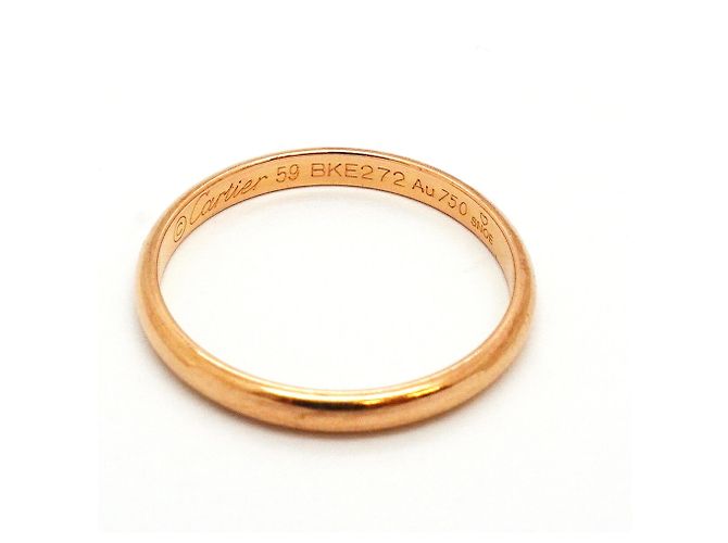 Fede nuziale da uomo Cartier in oro rosa 18K - vista 4