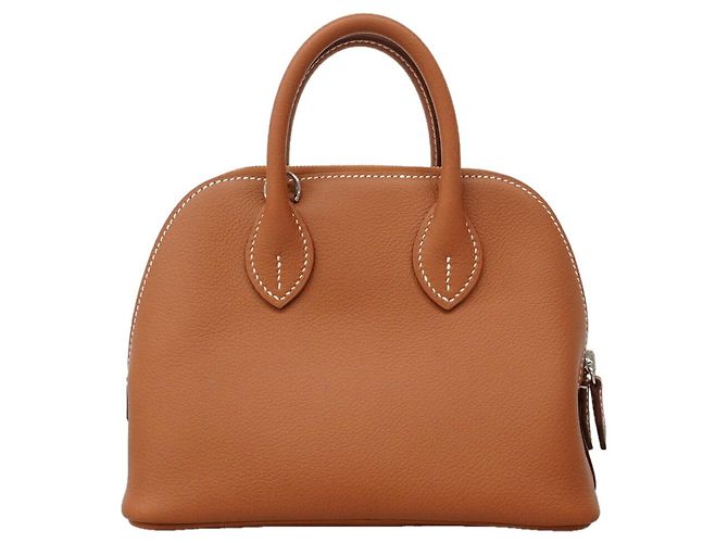 Hermès Borsa Hermes Bolide 1923 Mini Evercolor Gold - vista 6