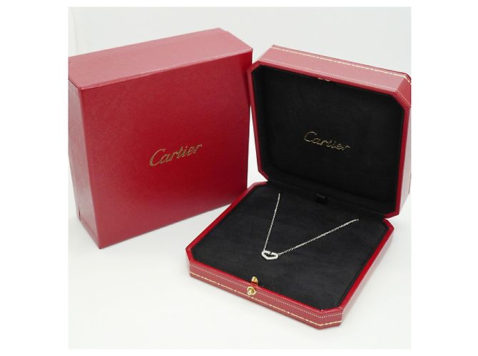 Collana Cartier C Heart in oro bianco 18K con diamante - vista 7