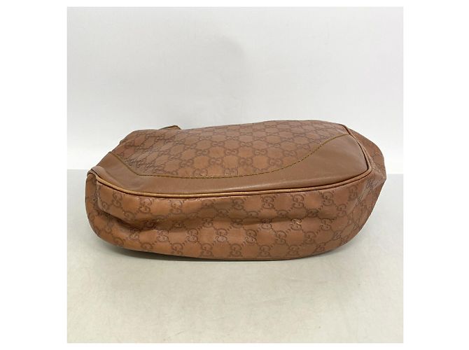Borsa a tracolla Gucci in pelle marrone - vista 3