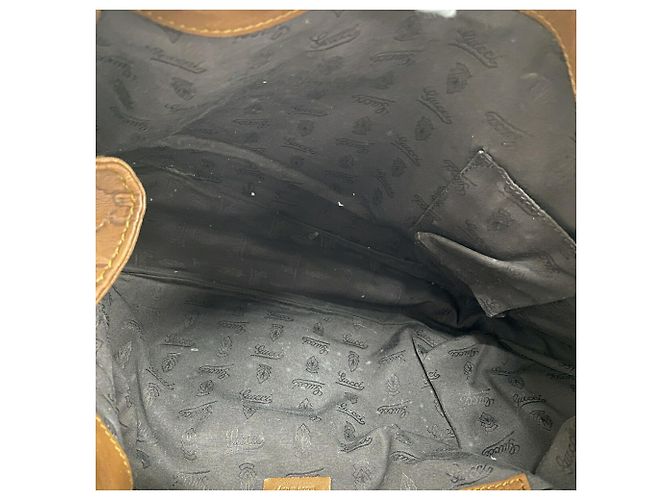 Borsa a tracolla Gucci in pelle marrone - vista 4