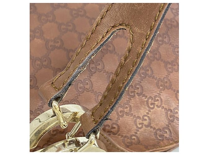 Borsa a tracolla Gucci in pelle marrone - vista 8