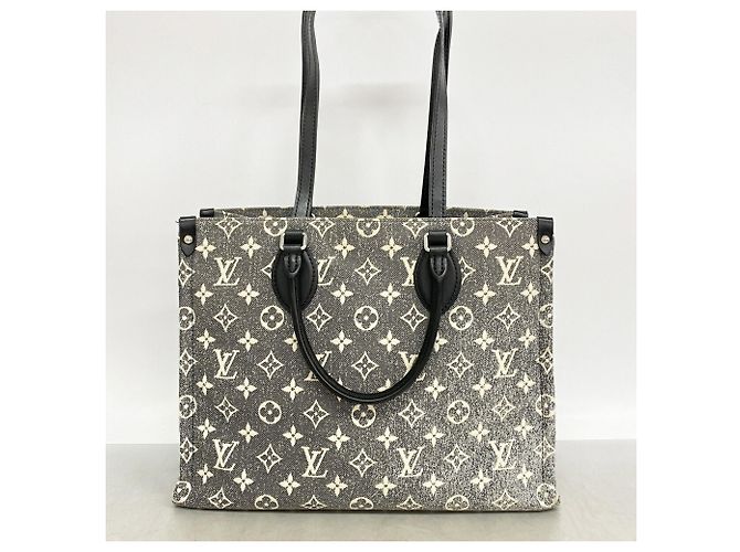 Borsa Tote Louis Vuitton Monogram Jacquard Denim OnTheGo MM - vista 11