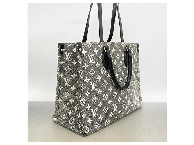 Borsa Tote Louis Vuitton Monogram Jacquard Denim OnTheGo MM - vista 2