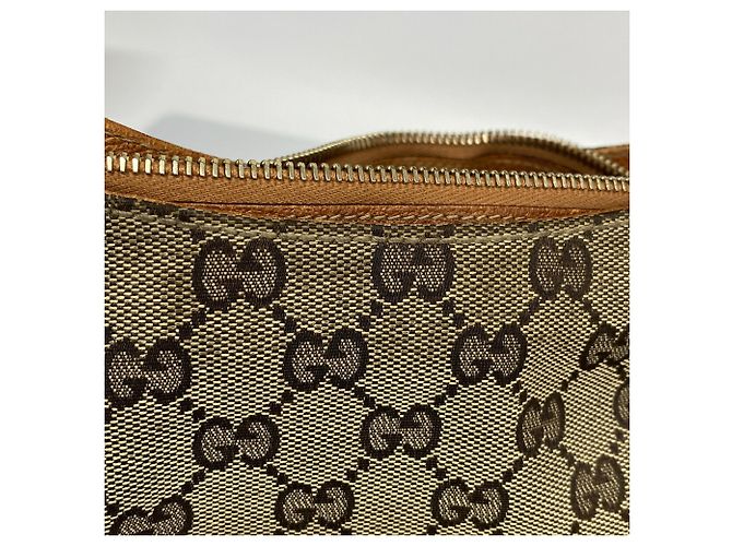 Borsa a tracolla Gucci in tela GG marrone - vista 8