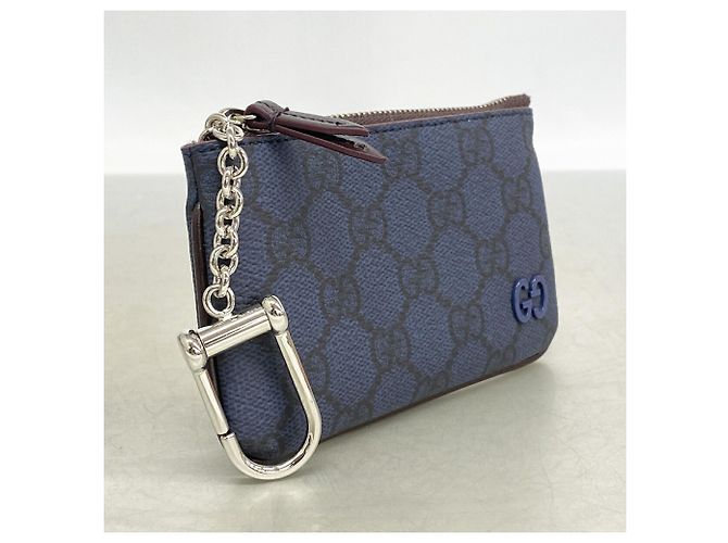 Portamonete Gucci GG Supreme Navy - vista 2