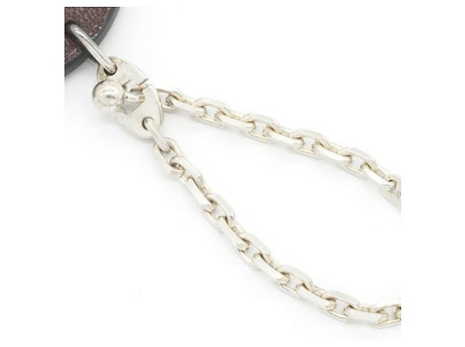 Hermès Llavero Búho de cuero marrón oscuro Hermes - vista 3