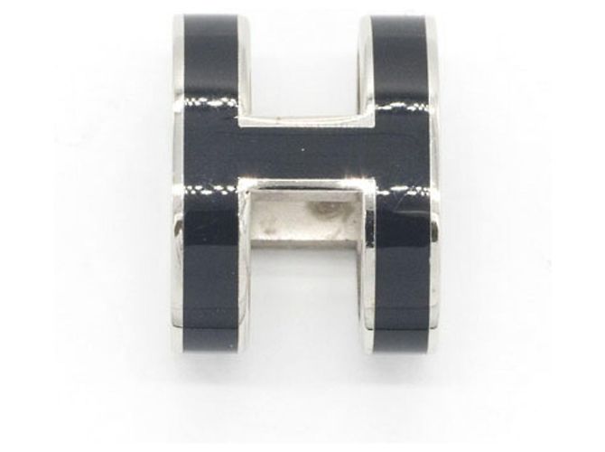 Hermès Collier pendentif Hermes Black Silver Pop H - vue 2