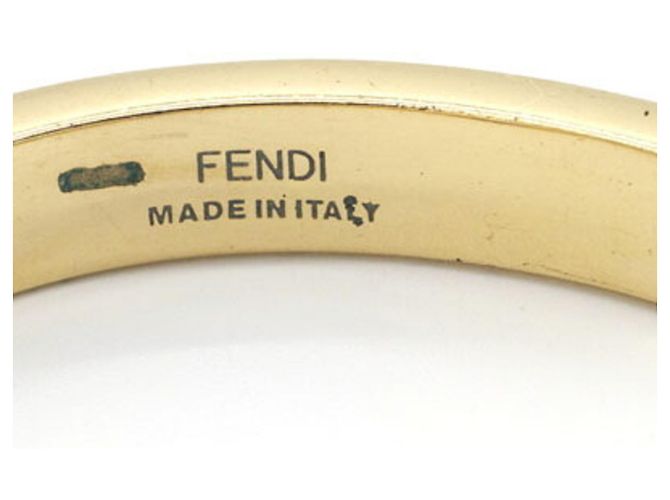 Bracciale Charm Fendi in metallo dorato e cristallo - vista 3