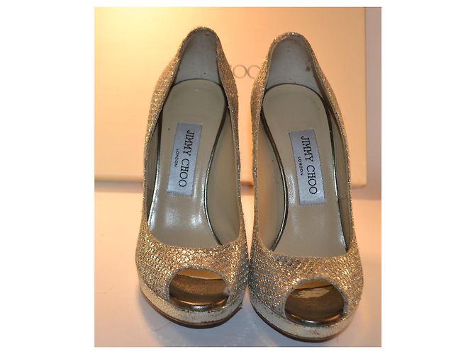 Jimmy Choo Luna Glitter Pumps mit spitzer Kappe - Ansicht 3