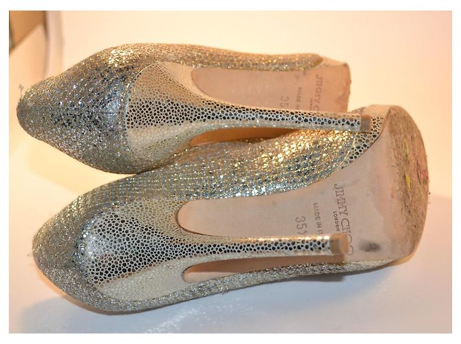 Jimmy Choo Luna Glitter Pumps mit spitzer Kappe - Ansicht 5