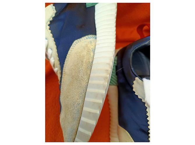 Hermès Sneakers Camoscio e Nylon Blu Beige - vista 10