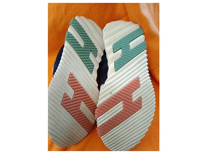 Hermès Sneakers Camoscio e Nylon Blu Beige - vista 5