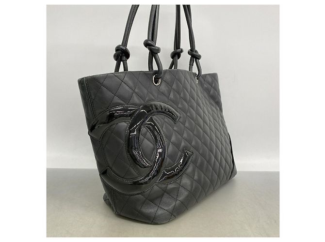 Borsa Tote Chanel Cambon in pelle di agnello - vista 2