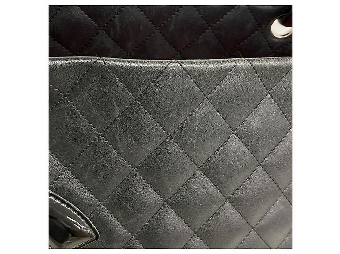 Borsa Tote Chanel Cambon in pelle di agnello - vista 8