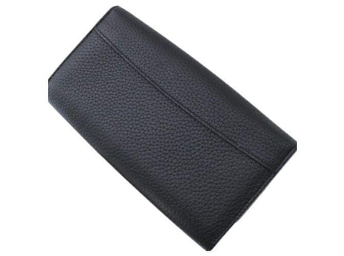 Capucines Louis Vuitton Black Taurillon Leather Bi-fold Long Wallet - view 5