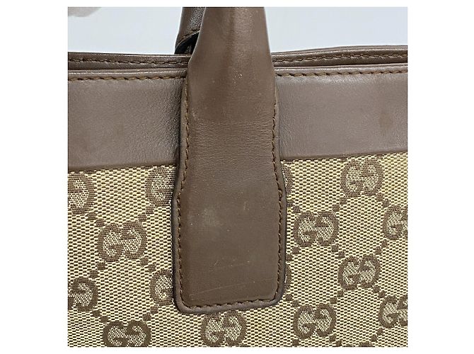 Borsa Tote Gucci in tela marrone - vista 10