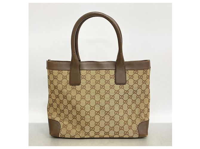 Borsa Tote Gucci in tela marrone - vista 11