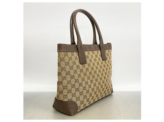 Borsa Tote Gucci in tela marrone - vista 2