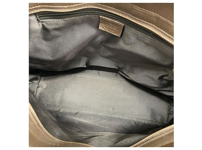 Borsa Tote Gucci in tela marrone - vista 4