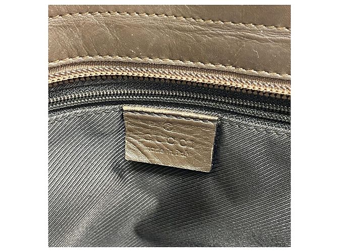 Borsa Tote Gucci in tela marrone - vista 5