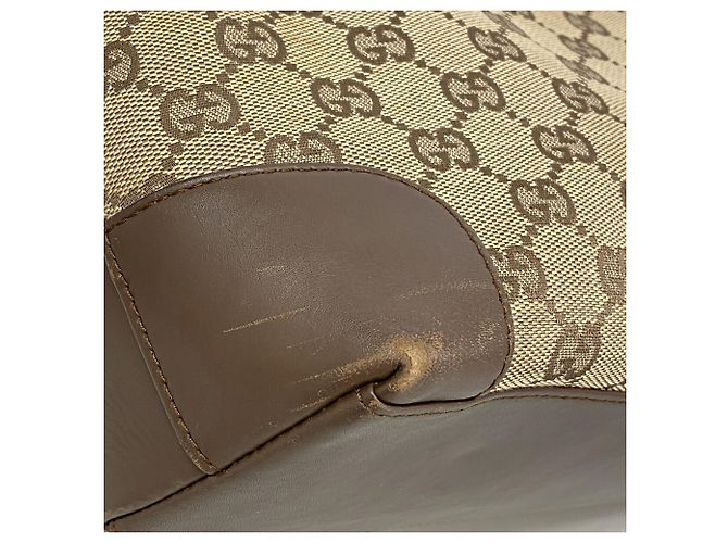 Borsa Tote Gucci in tela marrone - vista 6