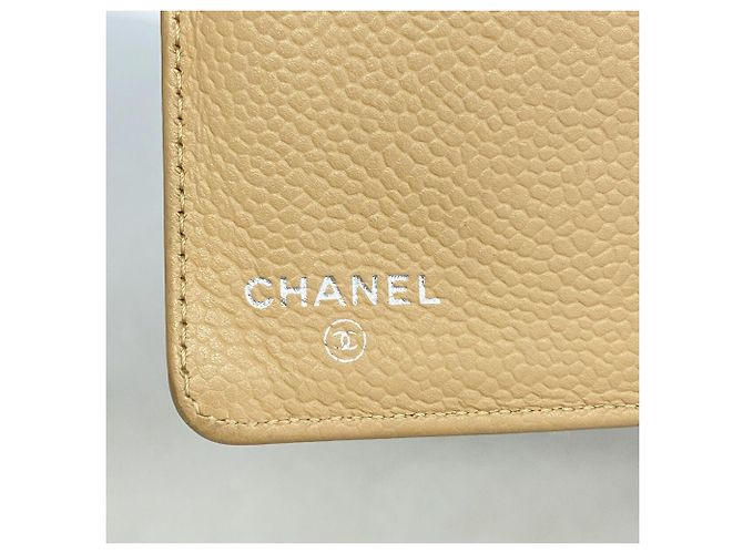 Cartera larga Chanel de piel de becerro granulada beige - vista 4