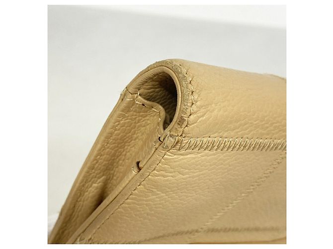 Cartera larga Chanel de piel de becerro granulada beige - vista 5