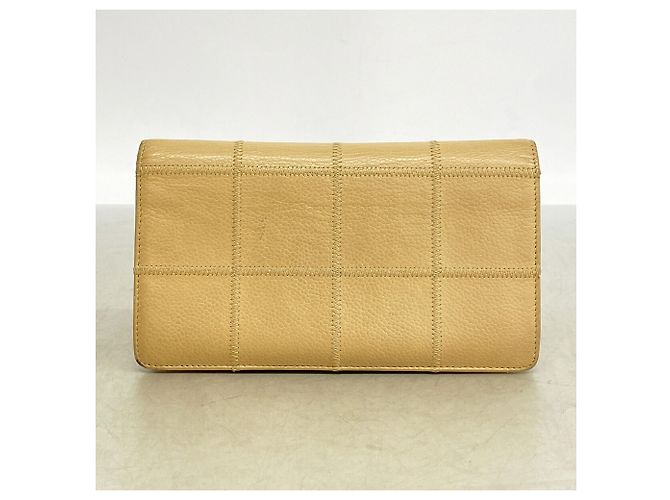 Cartera larga Chanel de piel de becerro granulada beige - vista 9