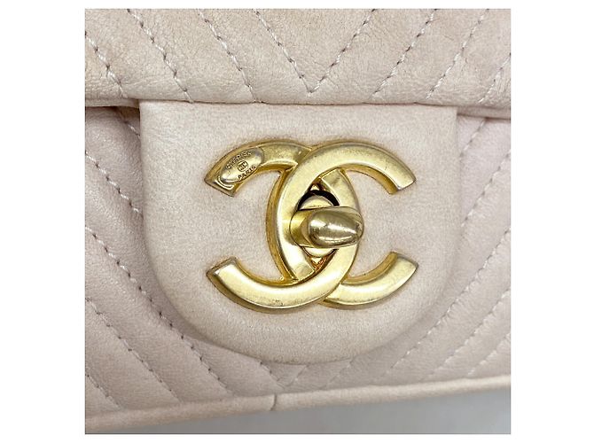 Bolsa de Ombro Chanel Pink Beige - vista 10
