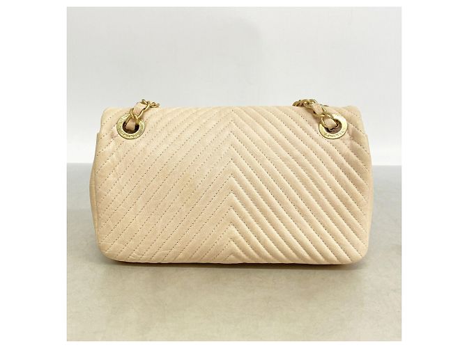 Bolsa de Ombro Chanel Pink Beige - vista 12