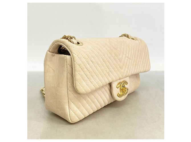 Bolsa de Ombro Chanel Pink Beige - vista 2
