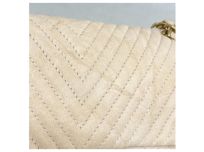 Bolsa de Ombro Chanel Pink Beige - vista 8