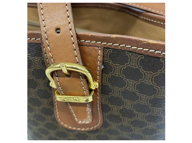 Céline Bolso Tote Celine Marrón con estampado Macadam - vista 9