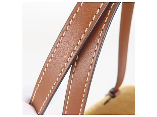 Sac Tote Loewe en raphia et cuir - vue 10