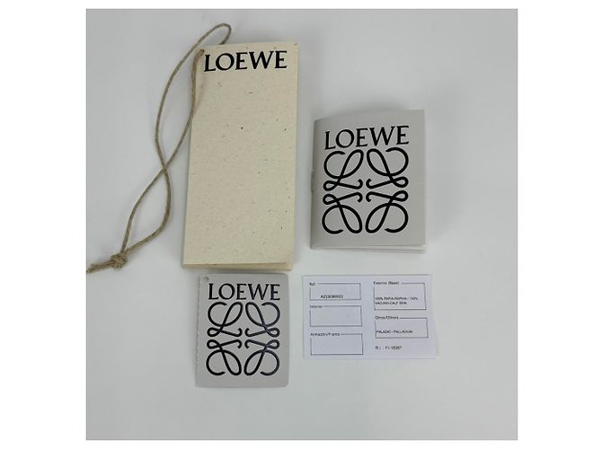 Sac Tote Loewe en raphia et cuir - vue 18