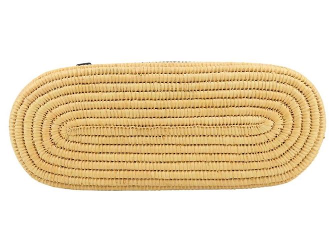 Sac Tote Loewe en raphia et cuir - vue 5