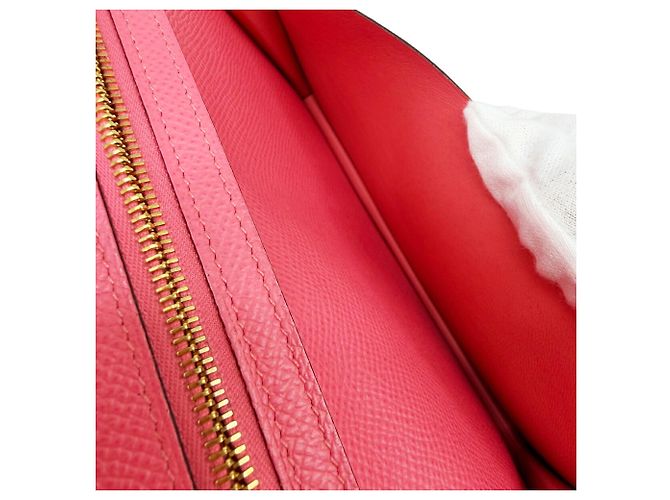 Hermès Hermes Bearn Soufflet Epsom Geldbörse in Rose Azalee - Ansicht 12