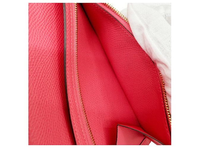 Hermès Hermes Bearn Soufflet Epsom Geldbörse in Rose Azalee - Ansicht 13