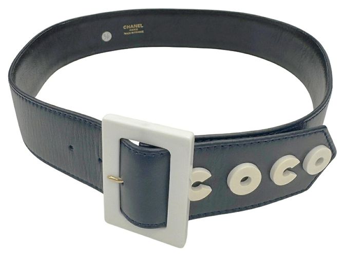 Ceinture Chanel Coco en cuir - vue 3
