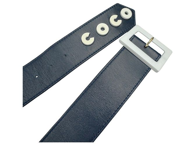 Ceinture Chanel Coco en cuir - vue 5