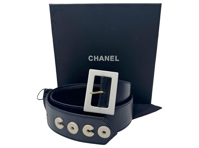 Ceinture Chanel Coco en cuir - vue 7