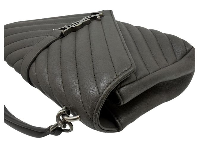 Autre Marque Borsa a tracolla Saint Laurent College Grigio Scuro - vista 10