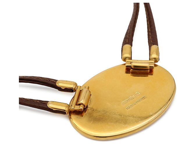 Hermès Hermes Choker-Halskette aus braunem Leder - Ansicht 5