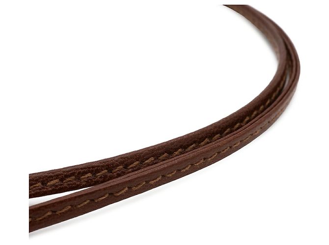 Hermès Hermes Choker-Halskette aus braunem Leder - Ansicht 6