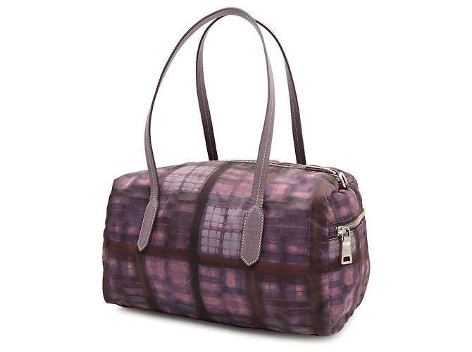 Borsa a tracolla Prada con motivo Triangle Check - vista 3